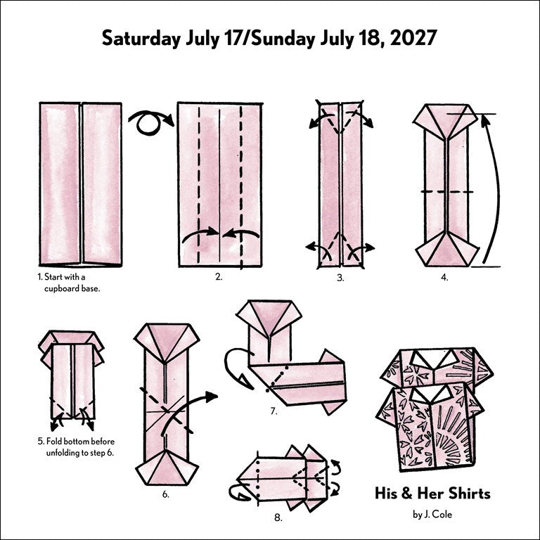 Easy Origami Fold-a-Day Box Calendar