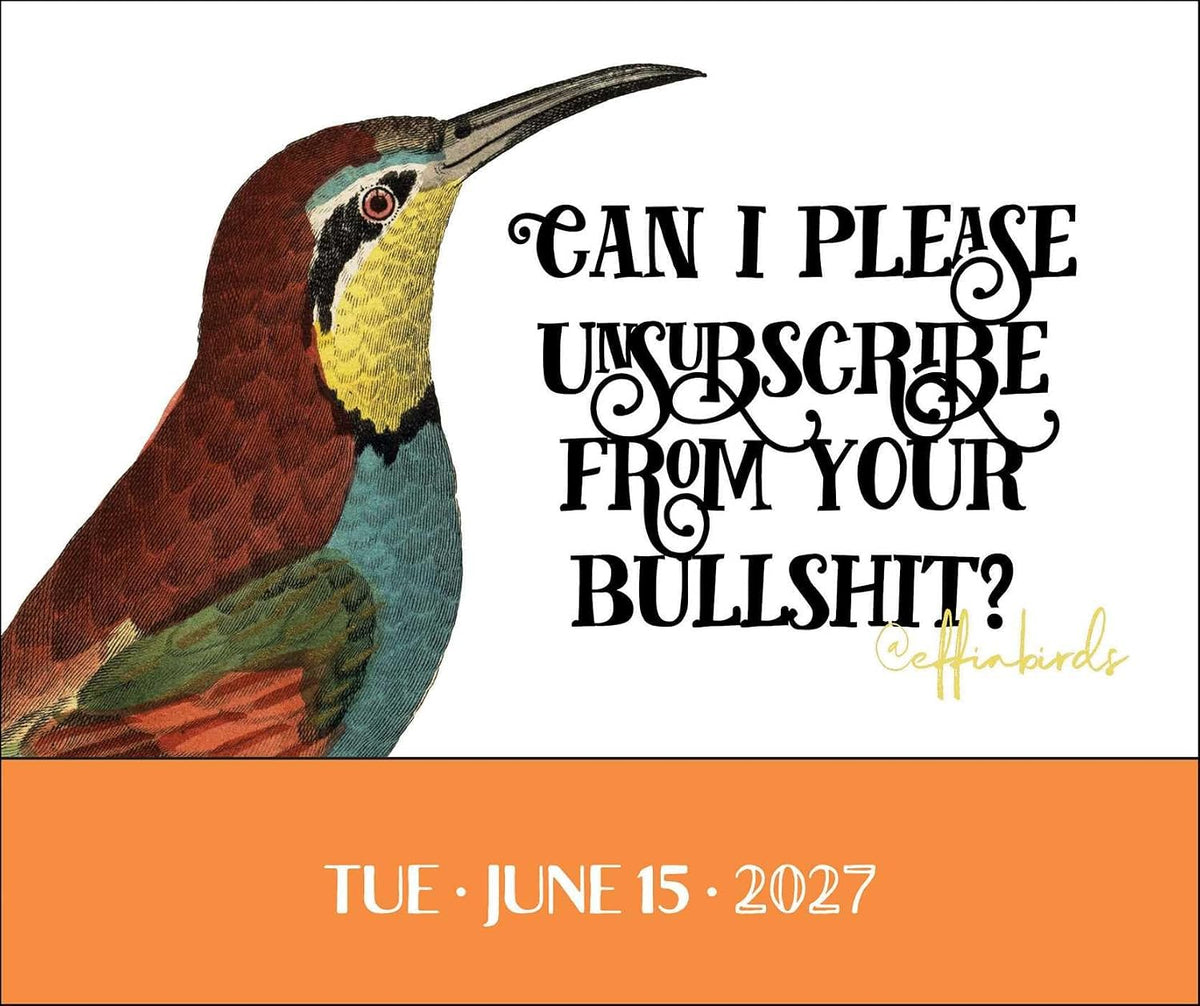 Effin' Birds 2027 Day-to-Day Calendar