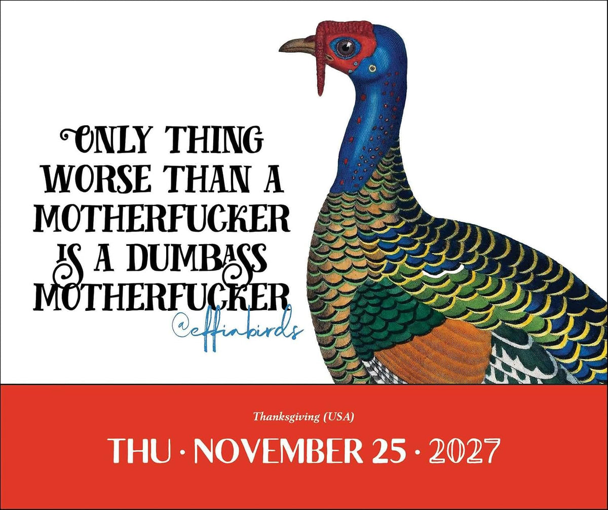 Effin' Birds 2027 Day-to-Day Calendar