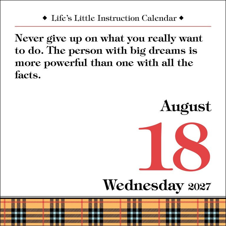Life's Little Instruction 2027 Boxed Calendar