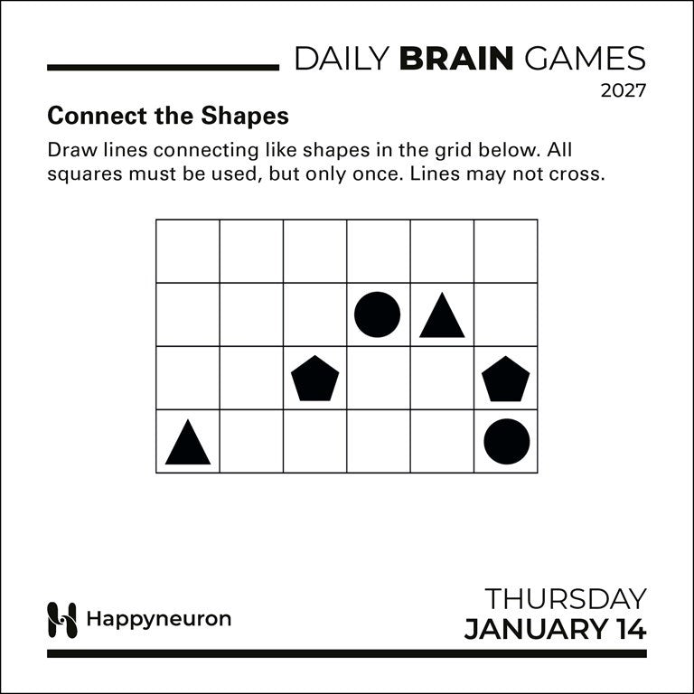 Daily Brain Games 2027 Box Calendar