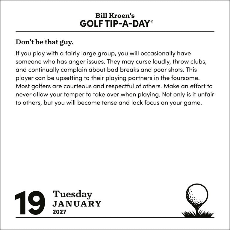 Golf Tip-A-Day 2027 Box Calendar