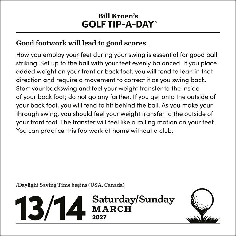 Golf Tip-A-Day 2027 Box Calendar