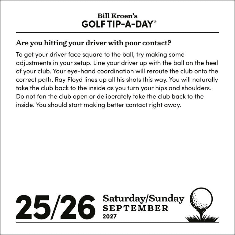 Golf Tip-A-Day 2027 Box Calendar
