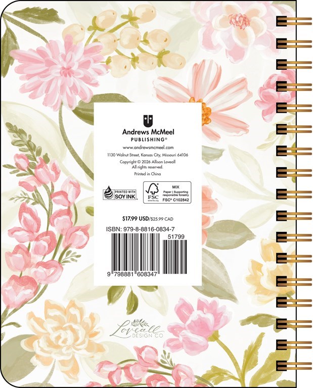 Scriptures And Florals 2027 Monthly/Weekly Planner