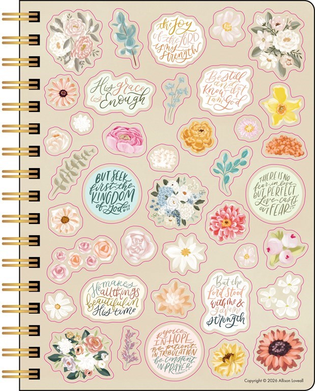 Scriptures And Florals 2027 Monthly/Weekly Planner