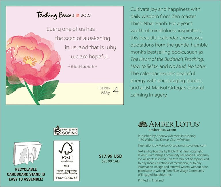 Thich Nhat Hanh 2027 Box Calendar