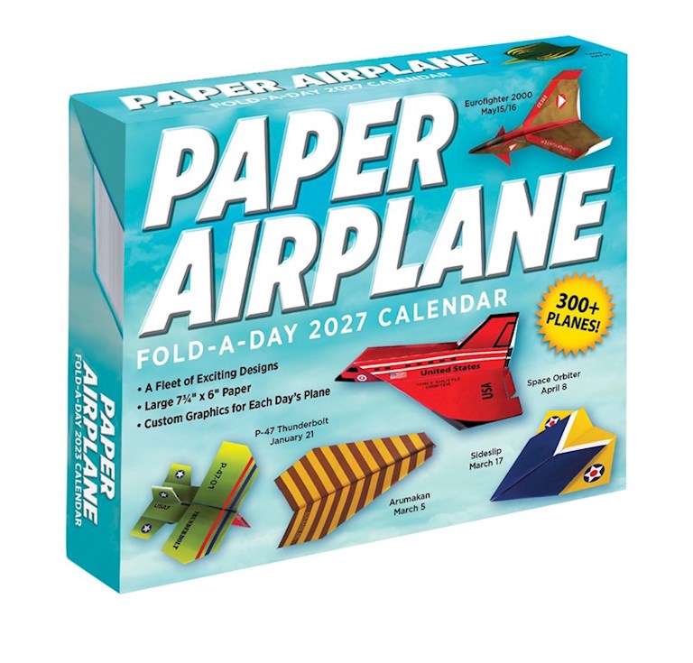 Paper Airplane Fold-a-Day 2027 Box Calendar