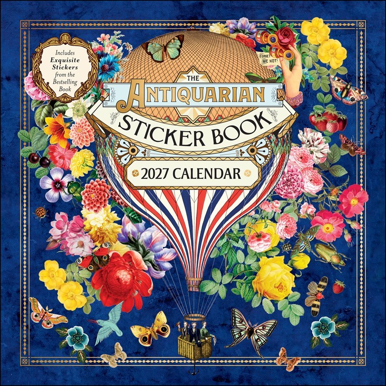 Antiquarian Sticker Book 2027 Wall Calendar