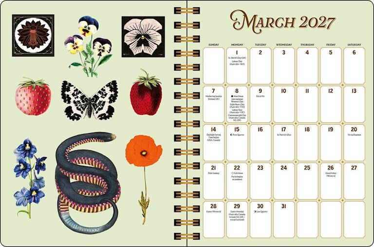 Antiquarian Sticker Book Monthly/Weekly Planner