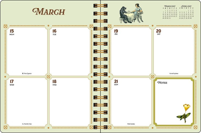 Antiquarian Sticker Book Monthly/Weekly Planner