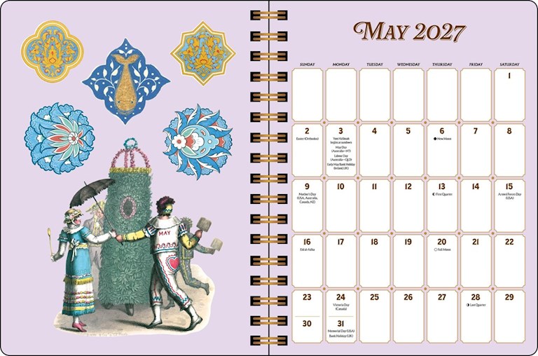 Antiquarian Sticker Book Monthly/Weekly Planner