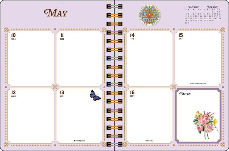 Antiquarian Sticker Book Monthly/Weekly Planner