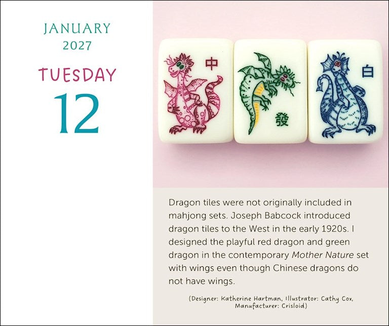 Art of Mahjong 2027 Box Calendar