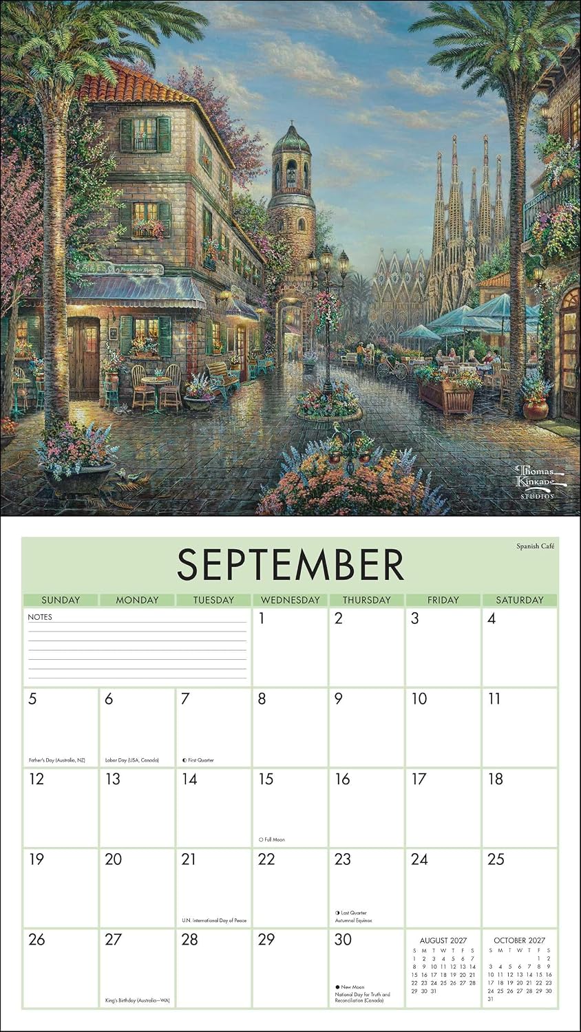Thomas Kinkade Studios 2027 Deluxe Wall Calendar