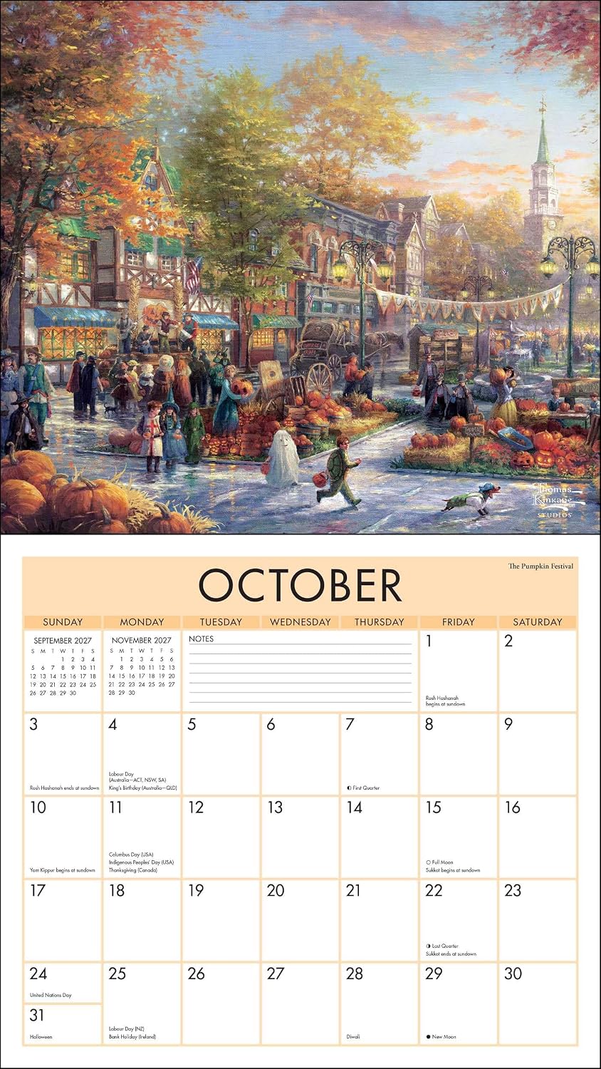 Thomas Kinkade Studios 2027 Deluxe Wall Calendar