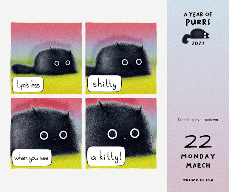 A Year of Purrs 2027 Box Calendar