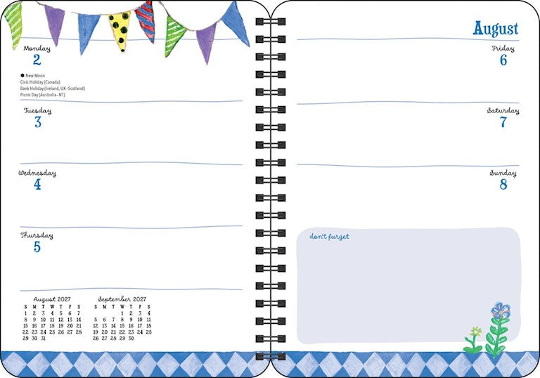 Sally Welchman 2027 Monthly/Weekly Planner