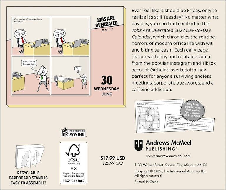 Jobs Are Overrated 2027 Box Calendar