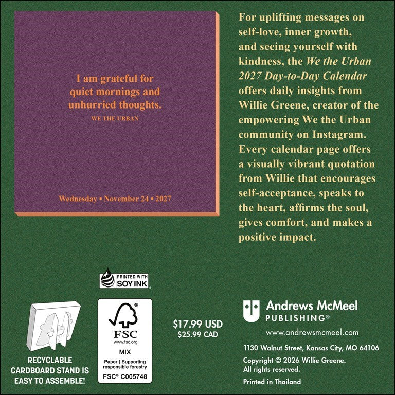 We The Urban 2027 Box Calendar