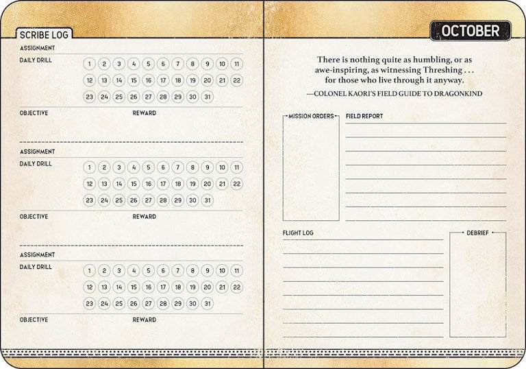 Fourth Wing 2027 Monthly/Weekly Planner