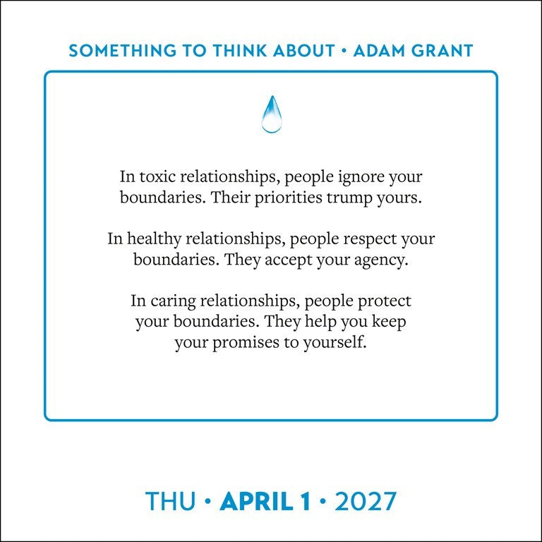 Adam Grant Something To Think About 2027 Box Calendar