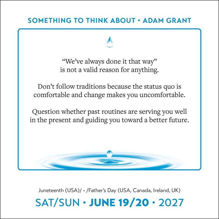Adam Grant Something To Think About 2027 Box Calendar