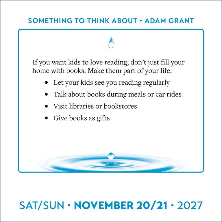 Adam Grant Something To Think About 2027 Box Calendar