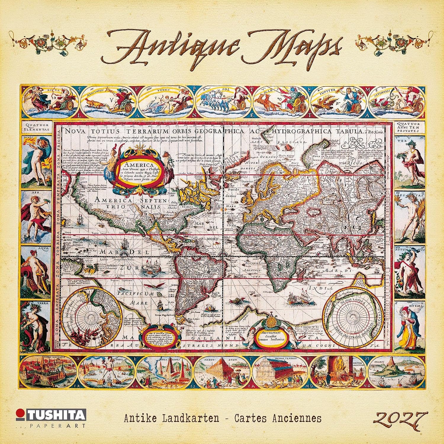 Antique Maps Wall Calendar 2027