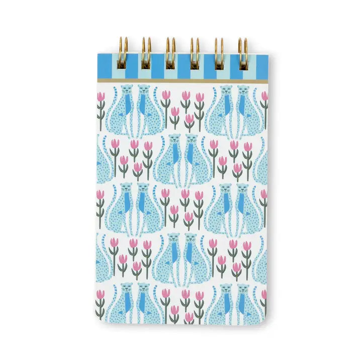 A Dopo Twin Wire Notepad - Blue Cheetahs | Bookazine HK