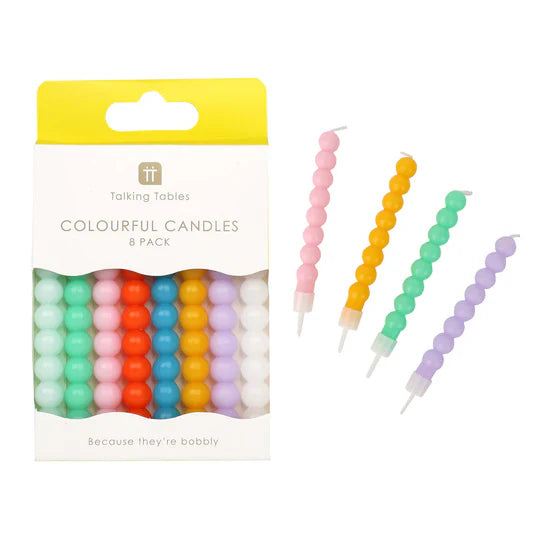 Birthday Brights Bobble Candles Pack of 8 | Bookazine HK