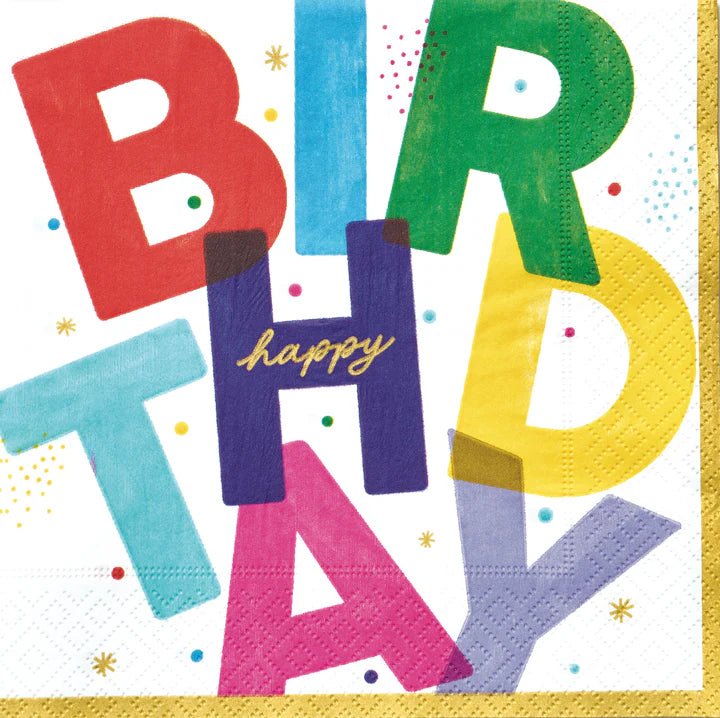 Birthday Block Luncheon Napkins Pack of 20 | Bookazine HK