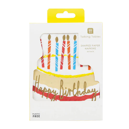 Birthday Cake Birght Shaped Napkin Pack of 20 | Bookazine HK