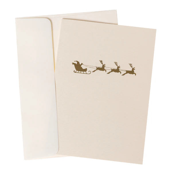 Santa Sleigh La Petite Noel Holiday Boxed Card Pack Of 15 | Bookazine HK