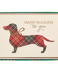 Plaid Dachshund Large Signature Holiday Boxed Card Pack Of 15 | Bookazine HK