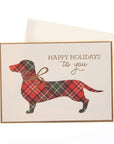 Plaid Dachshund Large Signature Holiday Boxed Card Pack Of 15 | Bookazine HK