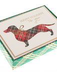 Plaid Dachshund Large Signature Holiday Boxed Card Pack Of 15 | Bookazine HK