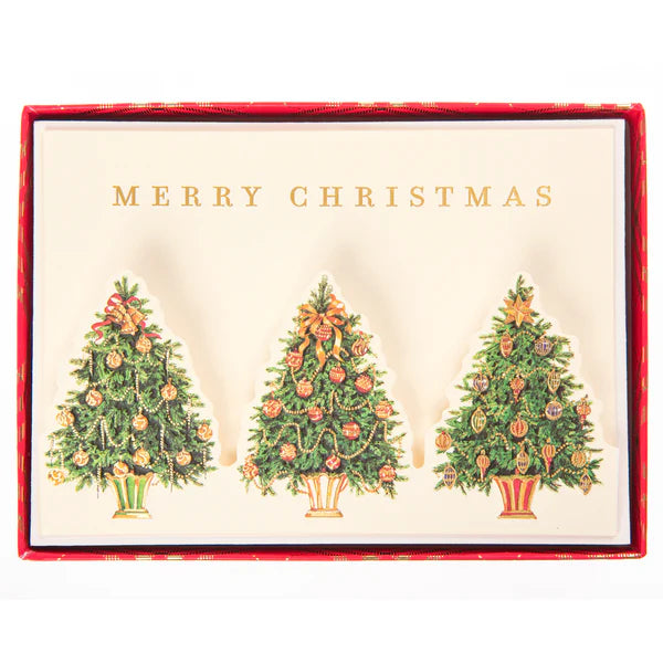 Christmas Tree Trio Large Signature Holiday Boxed Card Pack Of 15 | Bookazine HK