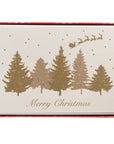 Glittery Santa & Trees Large Signature Holiday Boxed Card Pack Of 15 | Bookazine HK