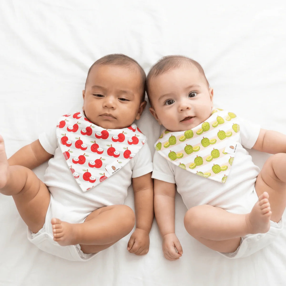 Lychee &amp; Durian Organic Cotton Bandana Bibs 2Pc Set | Bookazine HK