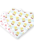 Organic Cotton Bandana Bibs Lemon Tea + Yogurt Drink Set | Bookazine HK