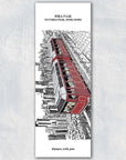 Hand-Drawn Bookmark: The Peak Tram (Color) | Bookazine HK