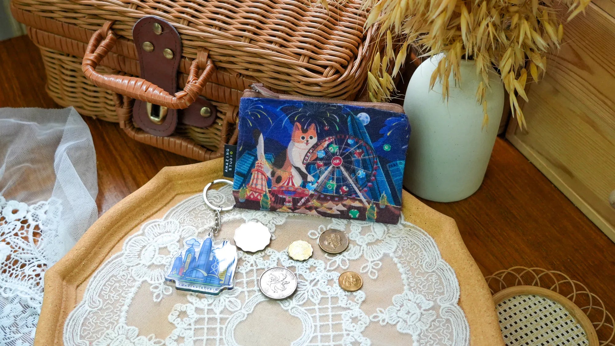 Ferris Wheel Canvas Coin Pouch  | Bookazine HK