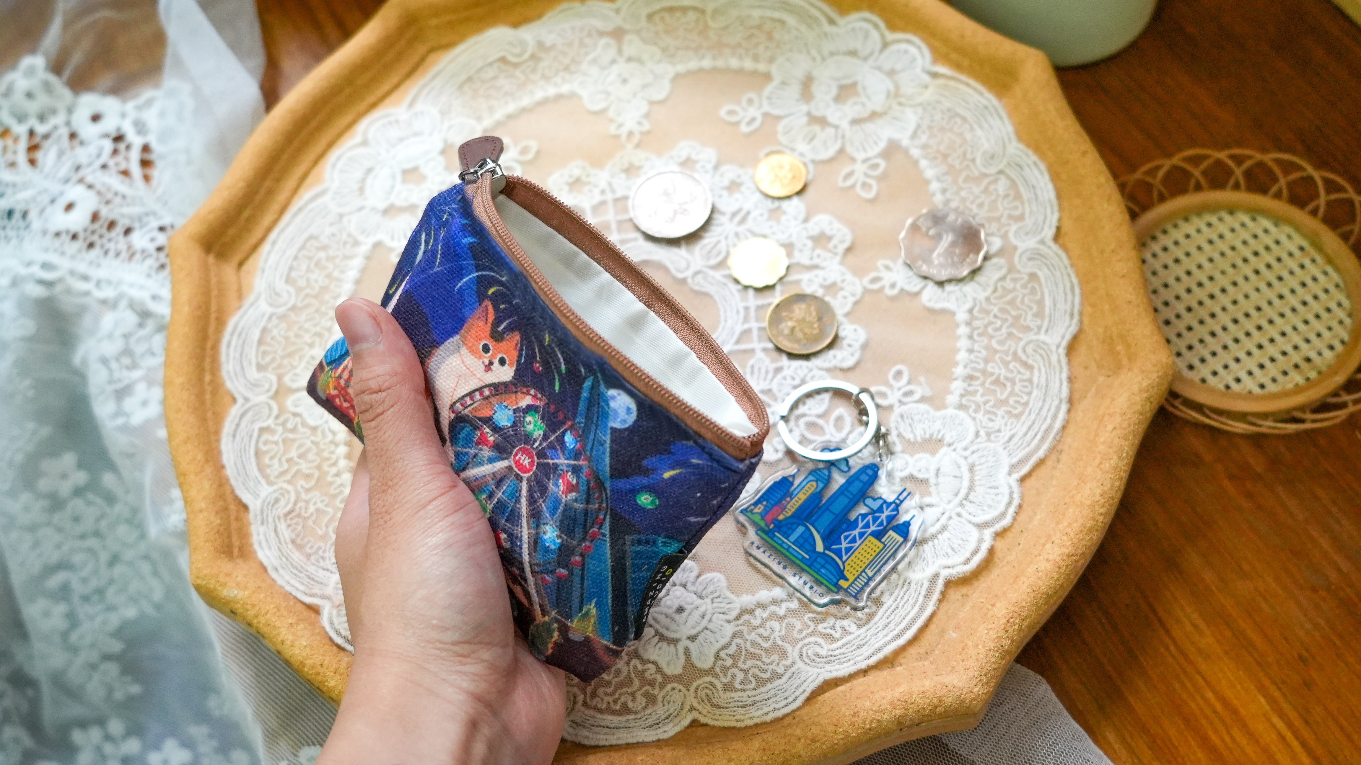 Ferris Wheel Canvas Coin Pouch  | Bookazine HK