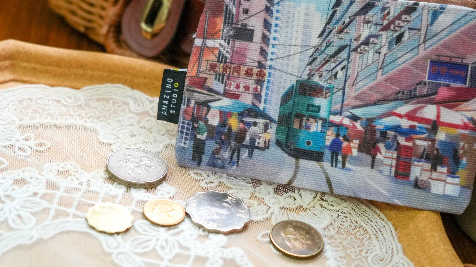 Tea Restaurant Canvas Coin Pouch  | Bookazine HK