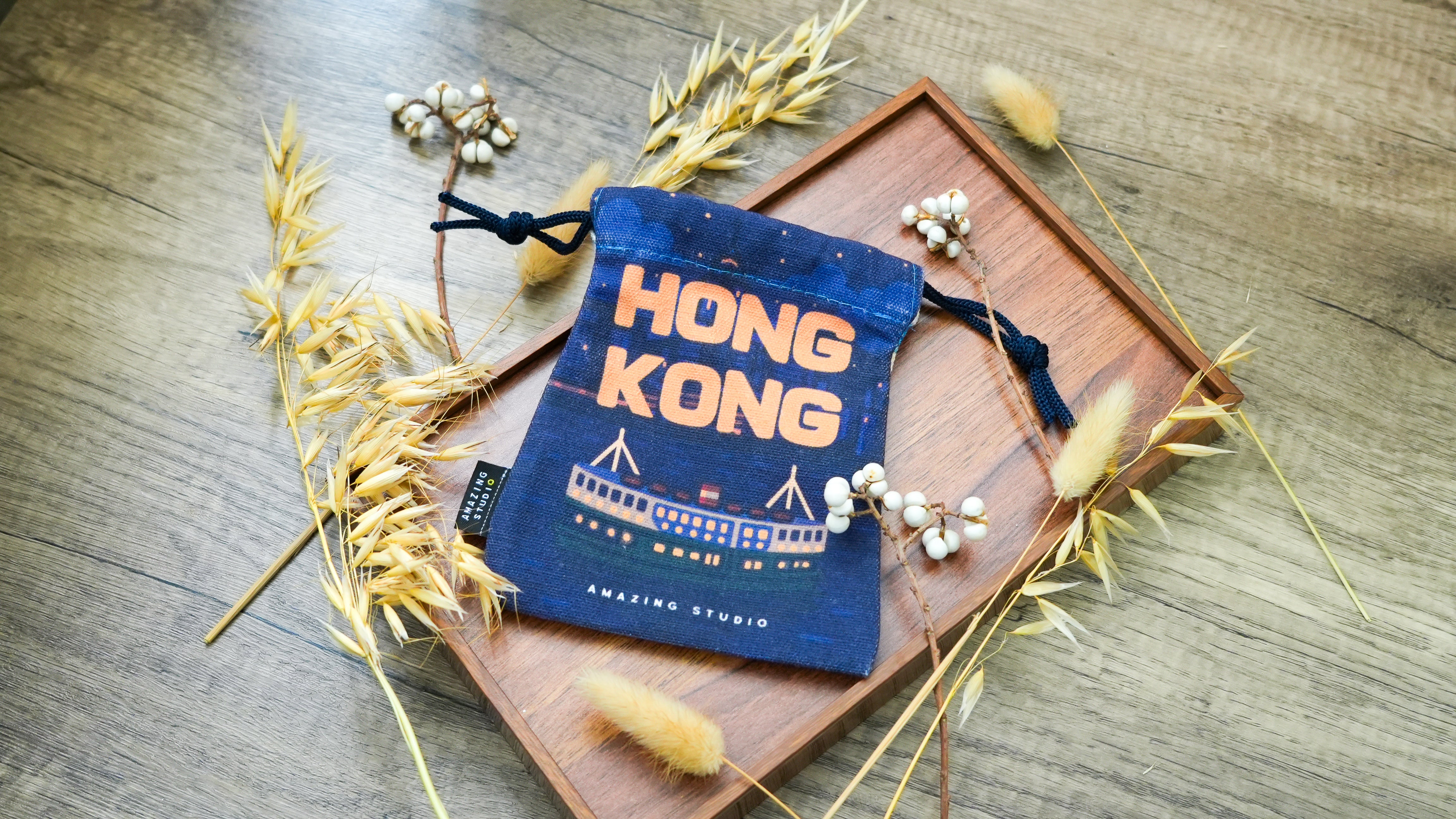 Victoria Harbour View Canvas Drawstring Bag  | Bookazine HK