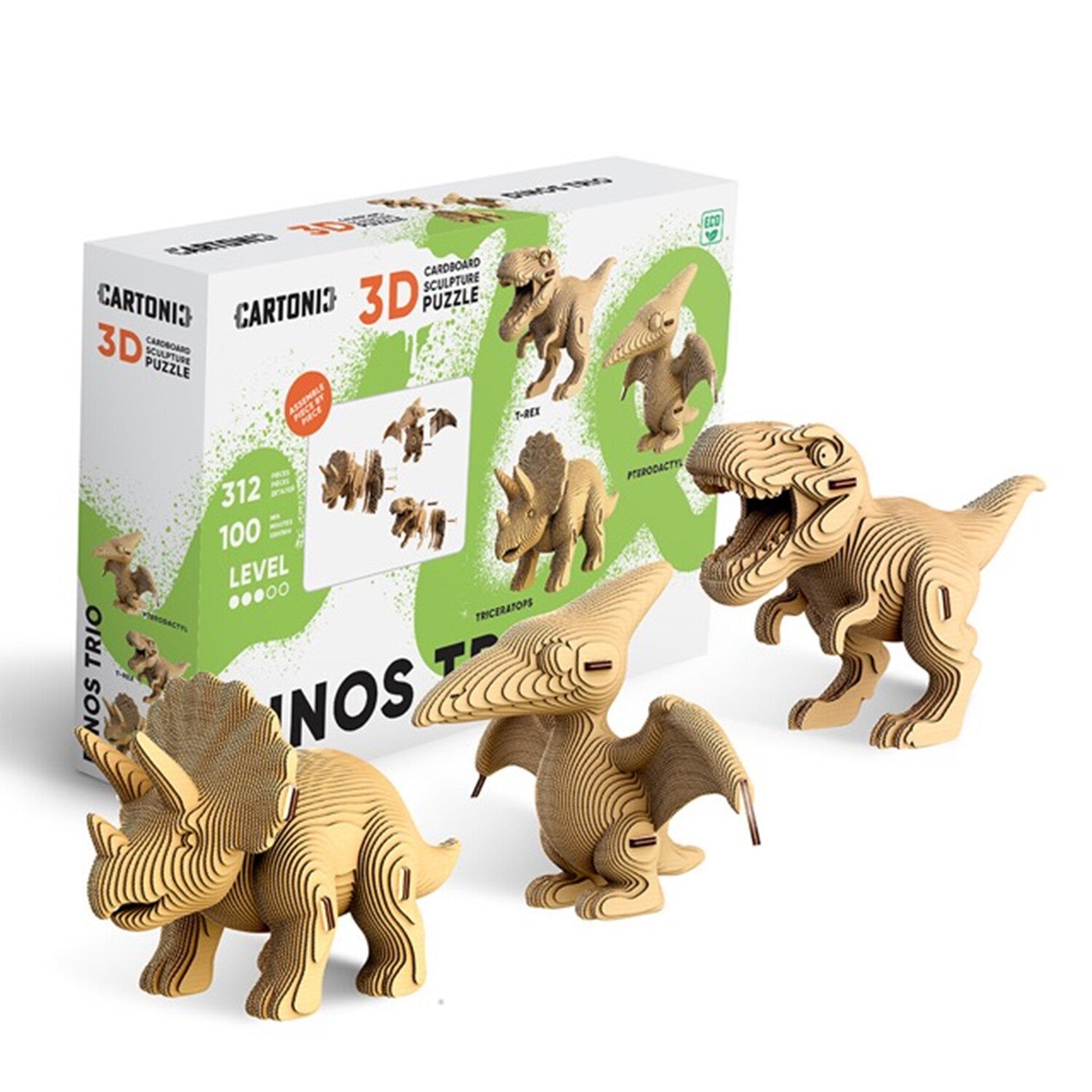 Cartonic 3D Puzzle Dinos Trio