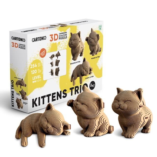 Cartonic 3D Puzzle Kittens Trio