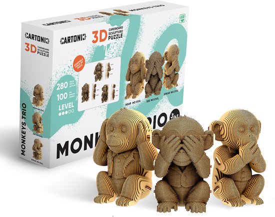 Cartonic 3D Puzzle Trio Monkeys