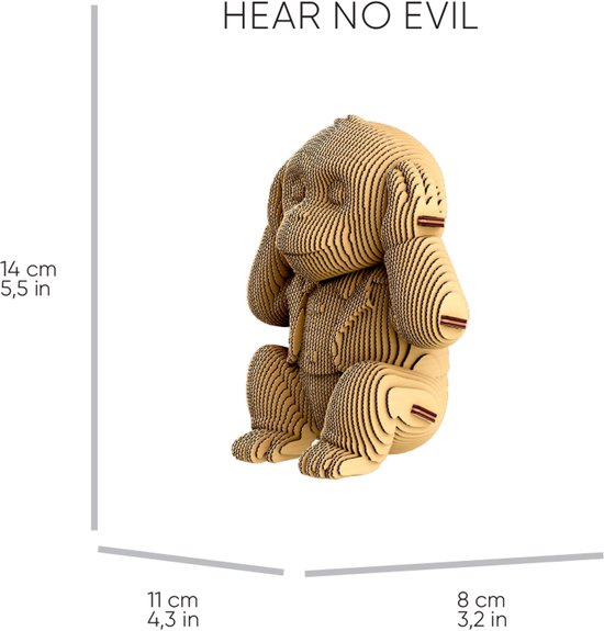 Cartonic 3D Puzzle Trio Monkeys